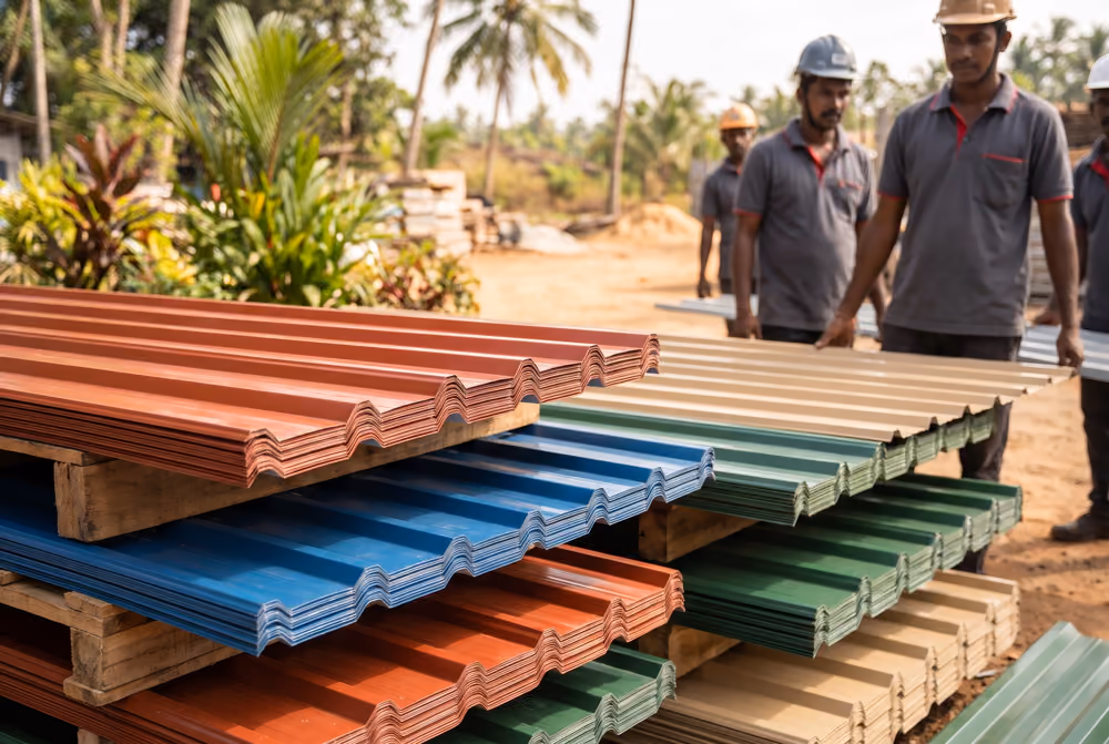 Colour coated metal roofing sheets
