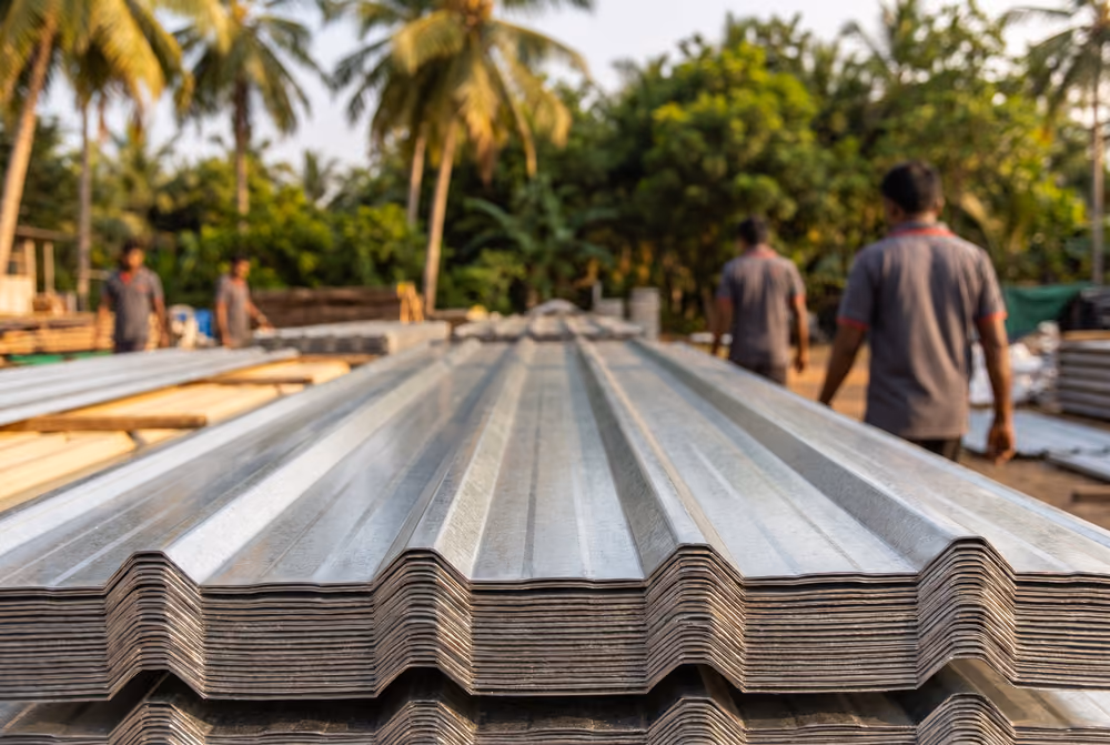 Zinc aluminium (zincalume) sheets
